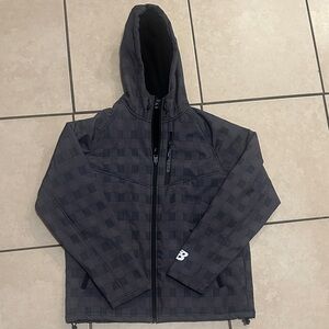 New Balance Men's Dark Gray Hooded Softshell Jacket